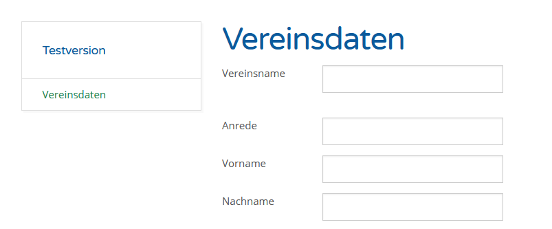 Formular zur Zugangs-Anforderung